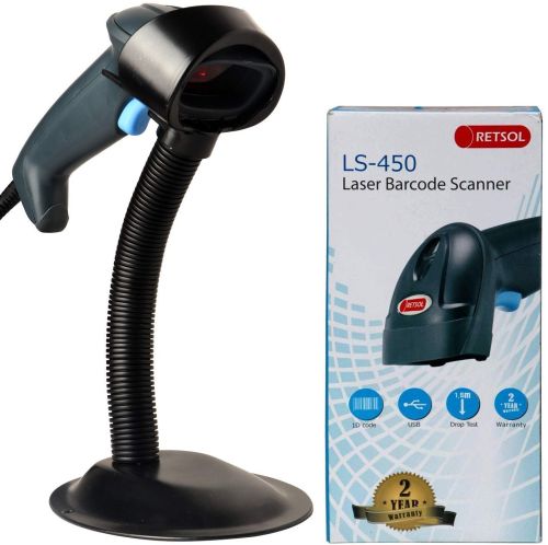 Retsol Ls 450 Laser Barcode Scanner, Color : Black