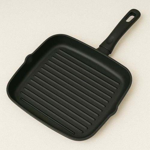 Aluminium 22cm Non Stick Square Grill Pan