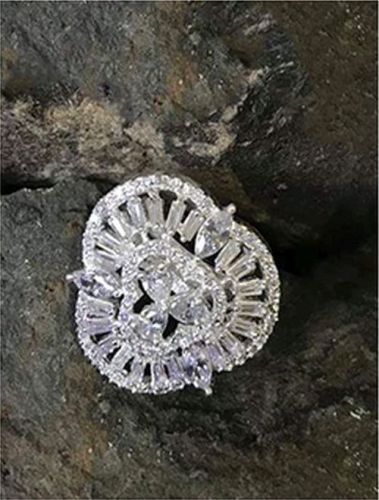 Kundan Stone Statement Ring, Color : White Wedding, Festive