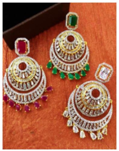 Premium Alloy Mirror Work Jhumka Earrings