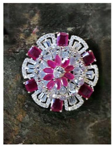 High-quality Alloy Pearl Embedded Designer Ring, Packaging Type : Box