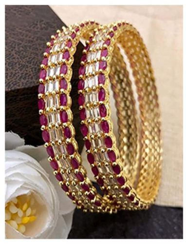 Gold-plated Metal Temple Jewellery Bridal Bangles