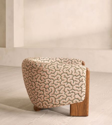 Polished Wood Winnie Armchair, Lophelia, Color : Brown Standard