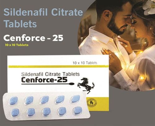 Cenforce 25 Mg Tablets, Packaging Type : BOX, Pack Size : 10*10