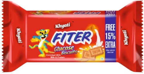 Fitter Glucose Biscuit, Shape : Square, Taste : Crispy, Crunchy