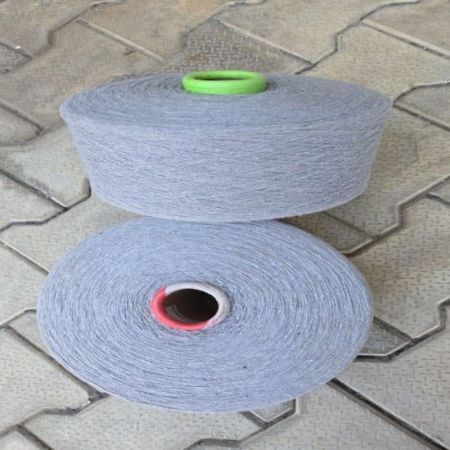 Plain 6 No Light Grey Melange Yarn, Technics : Dyed