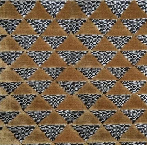 Golden Triangle Pattern Handmade Wool Jute Rug