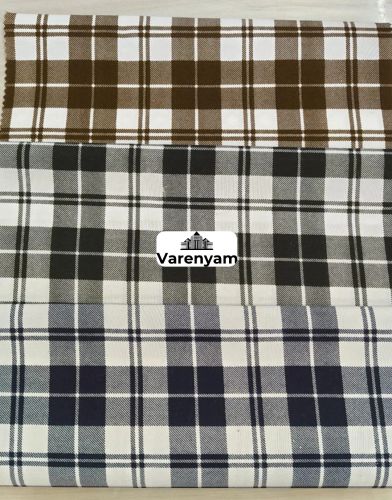 Checks Cotton Print Fabric, Color : All