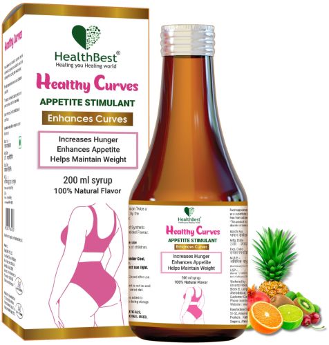 Healthbest Healthy Curves Weight Gain Syrup, Flavours : Pineapple