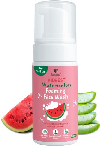 Healthbest Kids Foaming Face Wash Watermelon & Aloe Vera Boosts