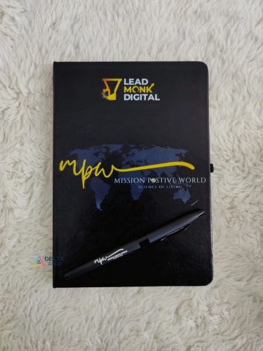 Brass Corporate Diary Pen Set Standard Elegant