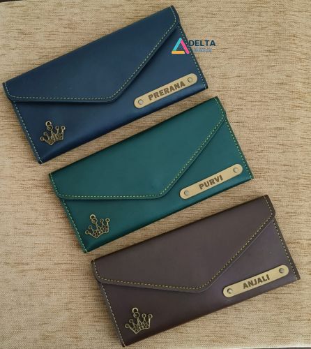 Plain Matte Customized Vegan Leather Wallet Modern