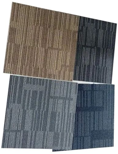 Checked Nylon Carpet Tiles 10x5inch Contemporary