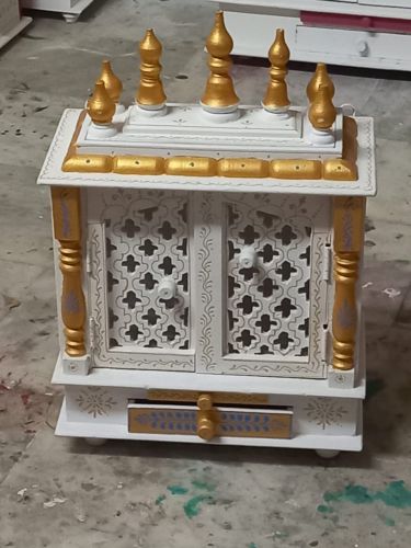 Carved Polished Sheesham Wooden Temple Antique for House, Shops