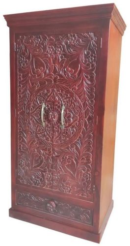 Sheesham Carved Wooden Wardrobe Antique for Home