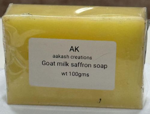 Ak Handmade Almond Saffron Goats Milk Soap 100gms