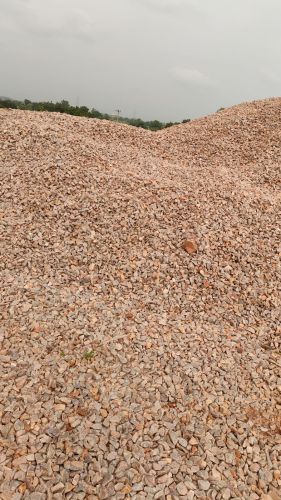 Crushed Stone 20 Mm Aggregate, Color : Grey for Construction Purposes