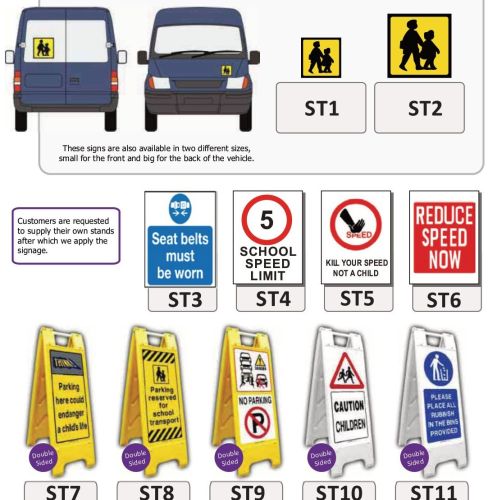 Printed School Transport Signage, Size Available : Standard