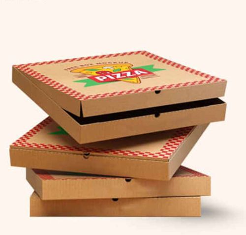 Printed Corrugated Pizza Box, Color : Brown for Food Packaging