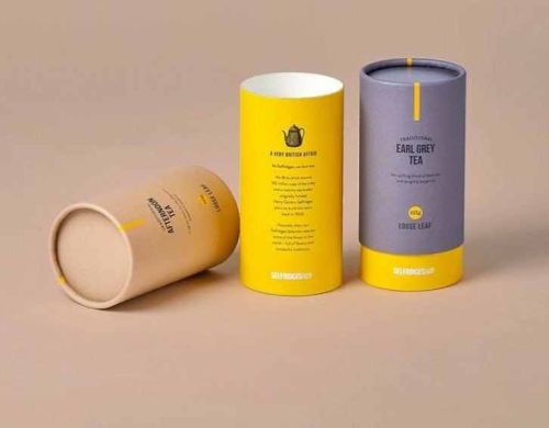 Paperboard Tea Paper Tube Container, Shape : Cylindrical