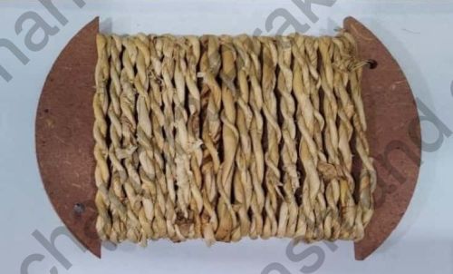 Banana Pith Two Ply Handspun Yarn, Color : Light Straw / Beige