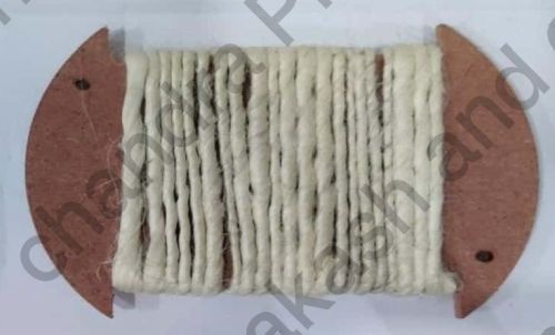 Bleached Jute Single Ply Handspun Yarn, Color : Off White / Cream