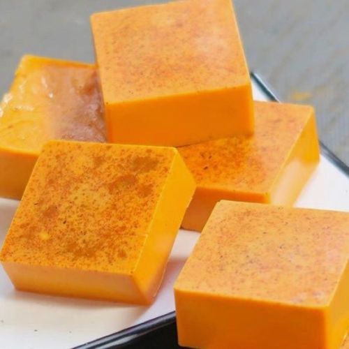 Glycerin Haldi & Chandan Handmade Soap, Color : Orange