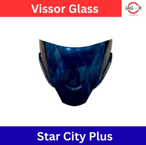 ABS Plastic Star City Plus Bike Visor Glass, Color : Black