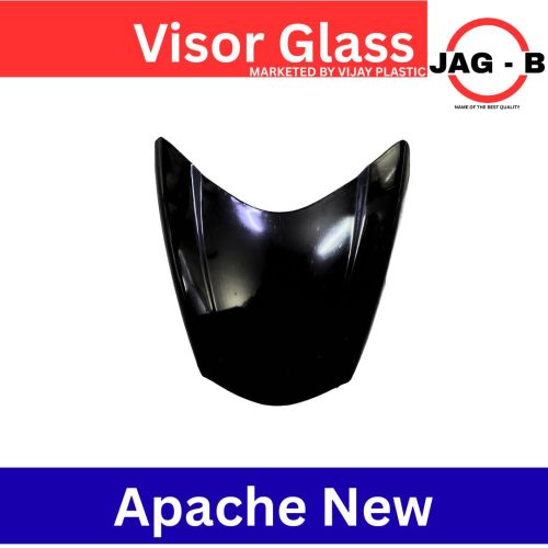 Fiber TVS Apache New Visor Glass, Color : Black for Bike Fitting