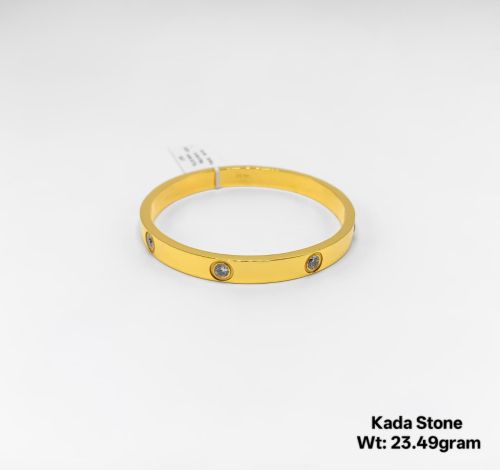Polished 22KT New Design Gold Kada Stone, Brand Name : Sunbera