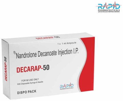 Decarap 50mg Nandrolone Decanoate Injection, Packaging Type : Box
