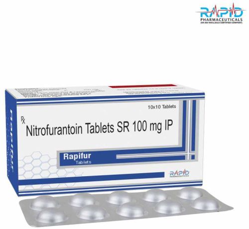 Rapifur Nitrofurantoin Tablet, Packaging Type : Box