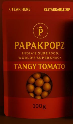 100 Gm Tangy Tomato Makhana Preserved, Brand Name : Papakpopz