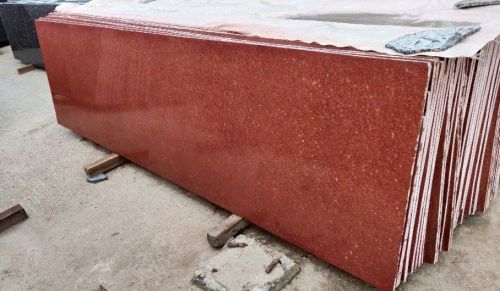 20mm Lakha Red Granite Slab, Shape : Rectangular