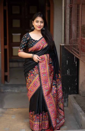Women Cotton Printed Saree, Packaging Type : Plastic Cover