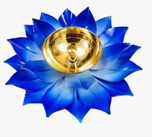 Polished Brass Lotus Diya, Brand Name : Grand Illumination Modern
