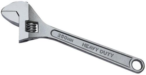 Carbon Steel Polished Adjustable Pipe Wrench, Color : Grey for Plumbing