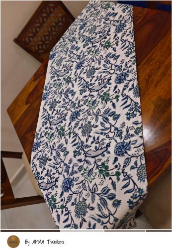 Hand Block Printed Cotton Table Runner Everyday use, home decor