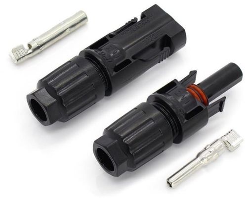 Copper + Plastic Solar MC4 Connector Pair, Rated Voltage : 1000V