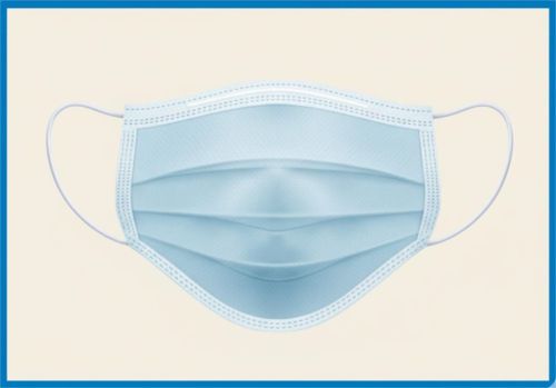 Non-woven Fabric Disposable Surgical Mask, Color : Blue for Single-use