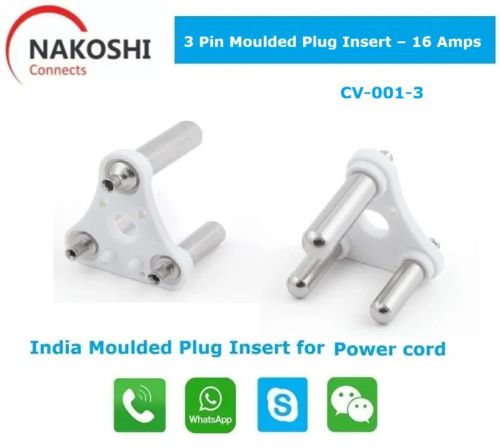 3 Pin Moulded Plug Insert – 16 Amps
