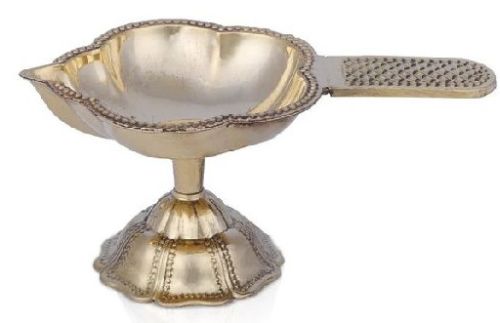 Manual Coated Brass Lakshmi Aarti - Incense Burner Weight: 0.12 Kg