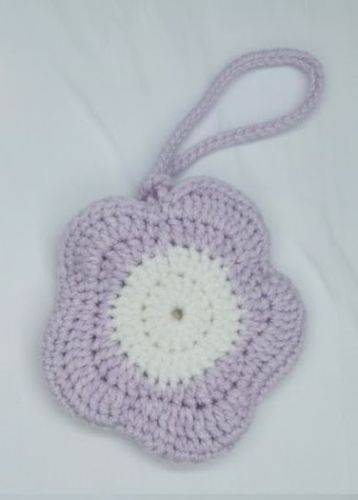 Acrylic Handmade Flower Crochet Pouch, Color : Multicolor