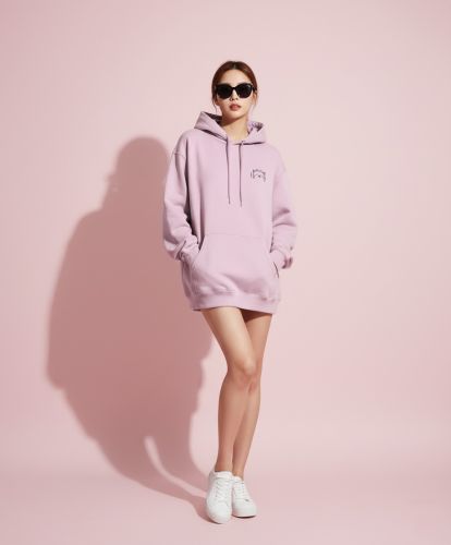 Ladies Oversized Hoodies, Color : Pink, Packaging Type : Packet