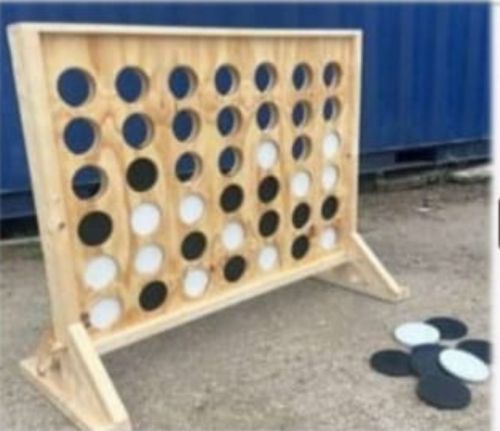 Plain Wooden Giant Connect Four Game, Color : Light Brown