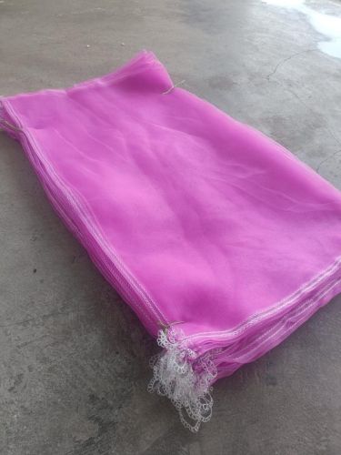 Polypropylene Plain 40kg Onion Packaging Mesh Bag, Color : Pink
