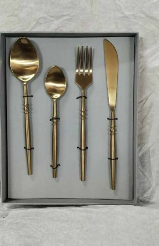 Brass Kitchen Cutlery Set, Color : Golden, Packaging Type : Box