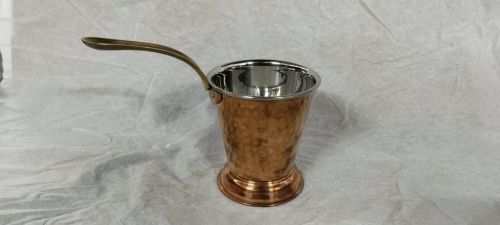 Polished Copper Steel Serving Bucket, Color : Silver & Bronze