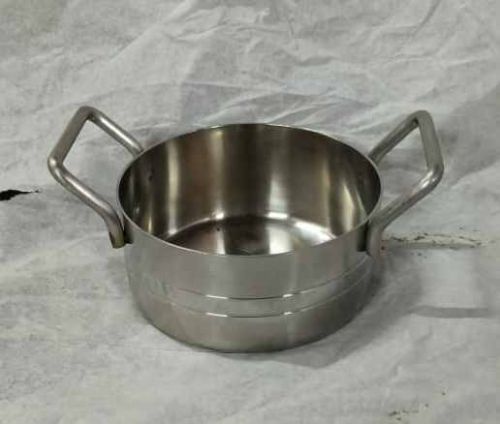 Polished Stainless Steel Casserole, Color : Silver for Cooking