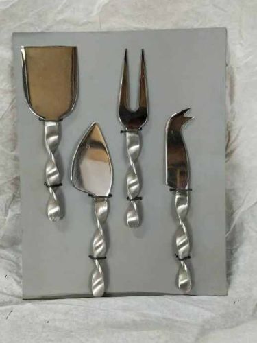 Stainless Steel Cheese Cutlery, Color : Silver